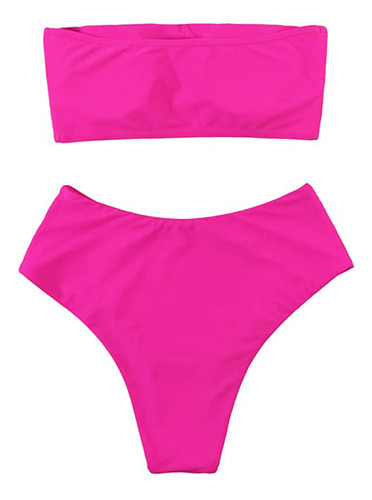 Bikini Con Hebilla Sólida A La Moda, Acolchado, Para Mujer,