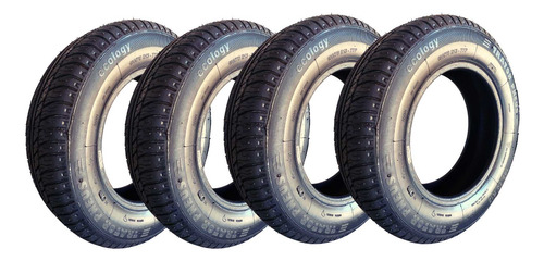 Kit 4 Pneu 165/70/13 Remold Com Borracha Vipal +4 Bico