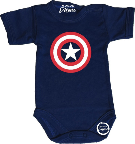 Ropa Body Para Bebé Avengers Capitan América 