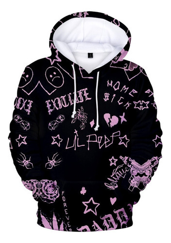 Sudadera Rapero Lil Peep Casual Impresión 3d Sudadera Con Ca