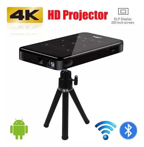 Mini Proyector 4k Smart Dlp Android 8g Bolsillo Wifi Hdmi