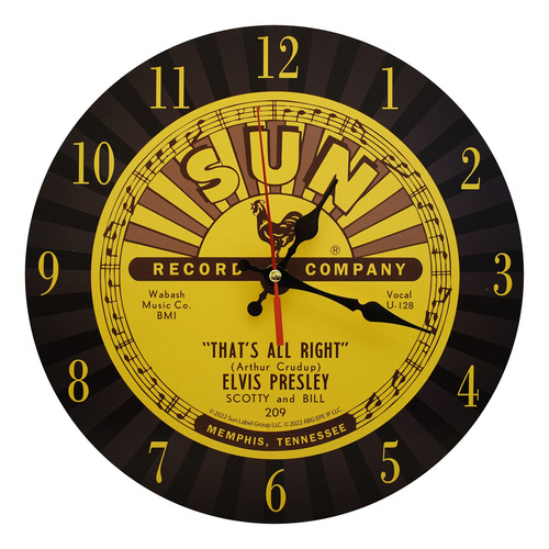 Sun Records Reloj Elvis Presley All Right - Productos Del Me