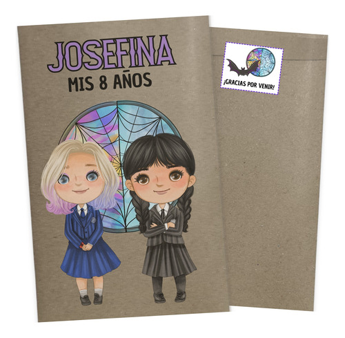 40 Bolsitas Golosineras Chip Bag Merlina Personalizadas 