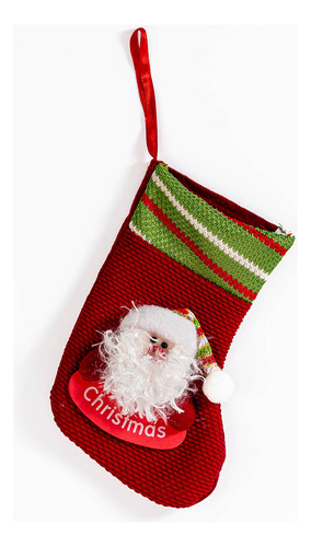 Bota Navidad Deco Diseño Paño Tela Tejido Papa Noel Color Papa Noel H9242