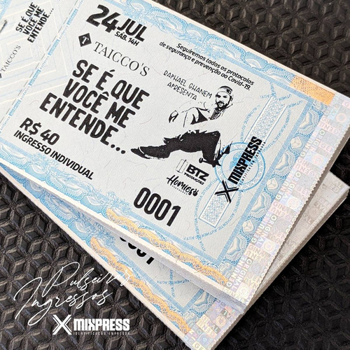 Imagem 4 de 6 de Ingresso Convite Personalizado P&b Festa Evento. 100 Unids