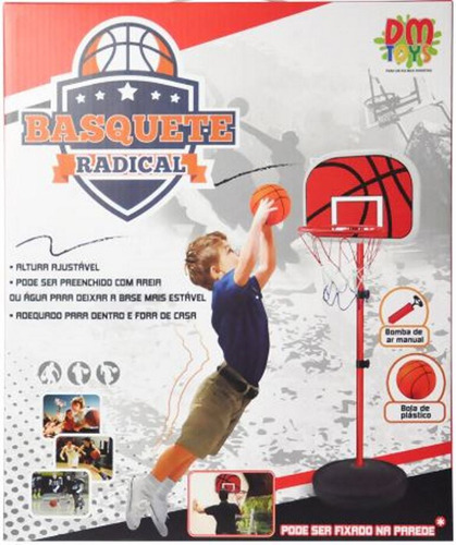 Cesta Basquete Ajustável - Kit Completo - 105cm A 139cm