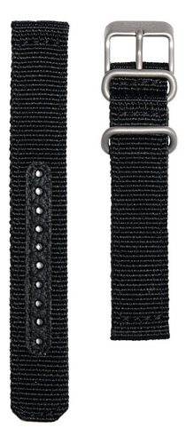 Cronógrafo Negro Nylon 18 Mm Watch Band  Negro, 18 Mm