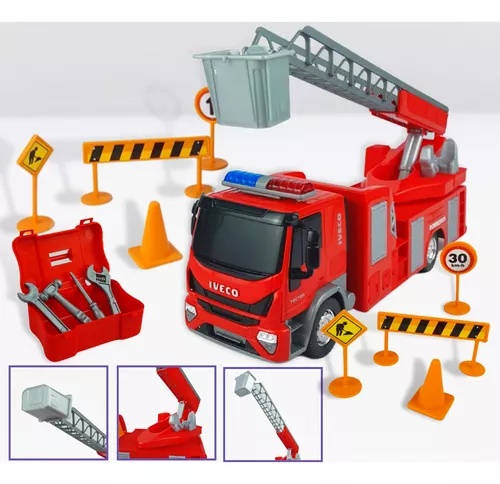 Brinquedo Infantil Caminhão Miniatura Super Frota Bombeiros