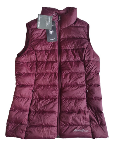 Chaleco Eddie Bauer Pluma Eb650 Vino Dama S 1/2 Nov..