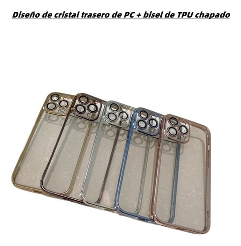 Funda Transparente De Pc Con Película De Lente For iPhone