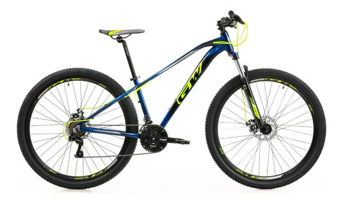 Mountain bike GW Lynx Jaguar  2023 R29 17" 7v frenos de disco mecánico cambios Shimano y Shimano Tourney color amarillo/azul