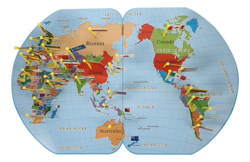 Rompecabezas De Mapamundi Mapa Mundial De Juguete De Dibujos