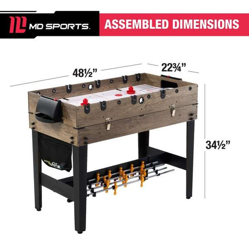 Mesa De Billar Multijuegos 2 En 1 Futbolito Accesorios Works