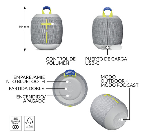 Bocina Bt Wonderboom 4 Joyous Brights