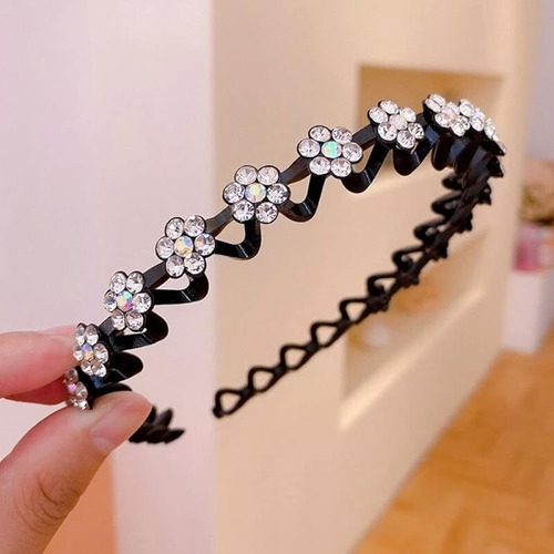Diadema Con Diamantes De Imitación, 2 Unidades, Moderna, Ant