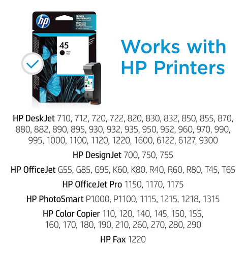 Kit 2 Cartuchos Hp 45 Compativel