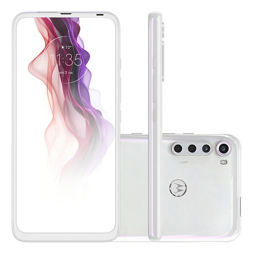 Motorola One Fusion+ Dual SIM 128 GB branco-prisma 4 GB RAM - Aceitável (Recondicionado)