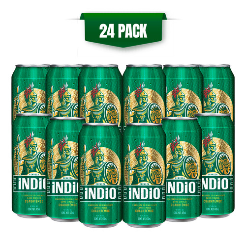 Cerveza Indio 24 latas de 473ml