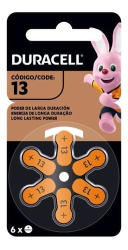 Pilas Duracell #13 Para Audífonos Medicados