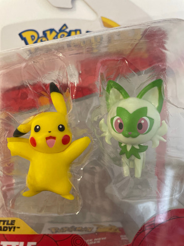 Pikachu Y Sprigatito Pokemon Spirigatito Battle Figure Pack (Usado)