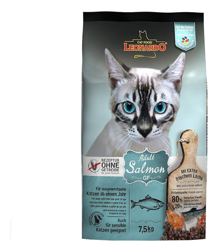 Alimento Leonardo Gato Adulto Salmón Grain Free 7.5kg