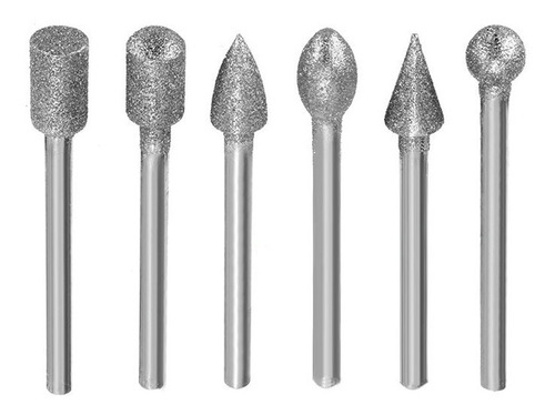 Imagen 8 de 8 de Set 10 Fresas Diamantadas +4 Brocas Metal Minitorno Dremel