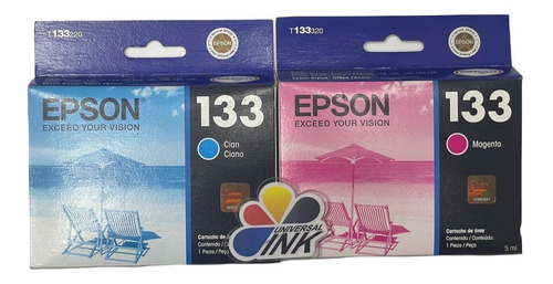 Cartuchos Epson 133 Cian Y Magenta Originales