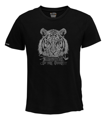 Camiseta Brillo En La Oscuridad Tigre Inp Hombre Bno  