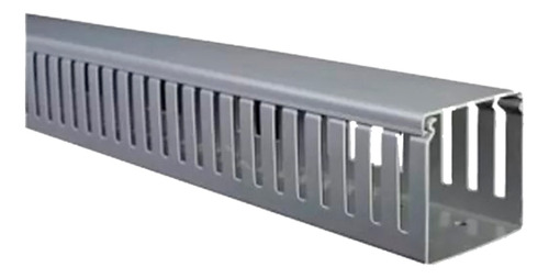 Canaleta Ranurada Plástica Dexson Pvc 40x40 Mm Gris Organiz