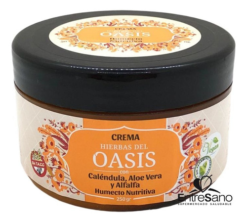 Crema Humectante Nutritiva Oasis Caléndula Aloe Alfalfa 250g