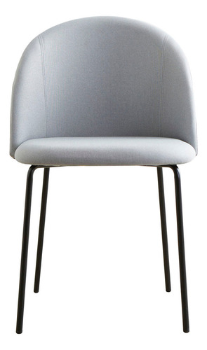 Silla De Comedor Moon Makom Estructura De Caño Reforzado Y Asiento Tapizada Lino Tapicero Antimanchas X2 Unidades