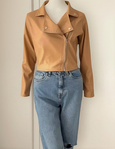 Campera Moda Juvenil Con Cierre Engomado Semi Elastizada