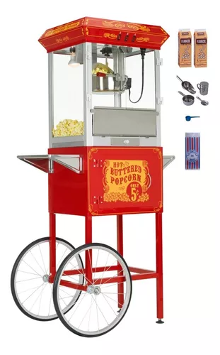  Máquina de palomitas de maíz de 1200 W, máquina de palomitas de  maíz caliente de 99%, Popper eléctrico con taza de medición y cubierta  extraíble para el hogar, familia y fiesta
