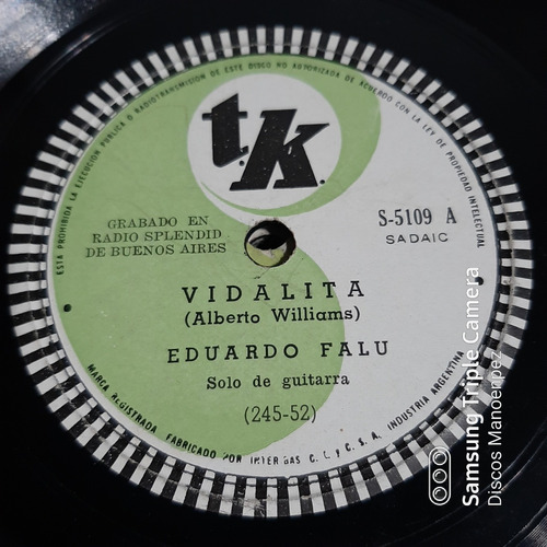 Pasta Eduardo Falu Canto Y Solo Guitarra Tk 5109 C165