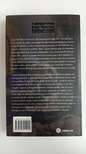 Cocina Eclectica - Juana Manuela Gorriti - Ed. Aguilar (Usado)