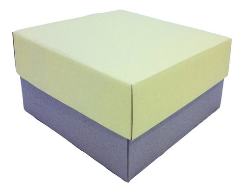 Caja De Regalo Estuche Carton Rigido 25x25x8 Amarillo 10pz