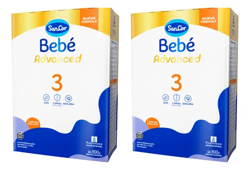 Combo X2 Sancor Bebé 3 Advanced Caja 800g