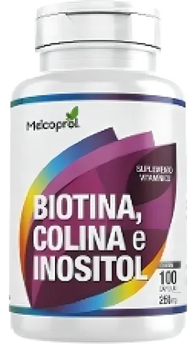 comprar Suplemento de biotina, colina e inositol 100 cápsulas con sabor a melcoprol sin sabor