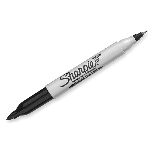 Marcador Sharpie Permanente Doble Punta Color Negro