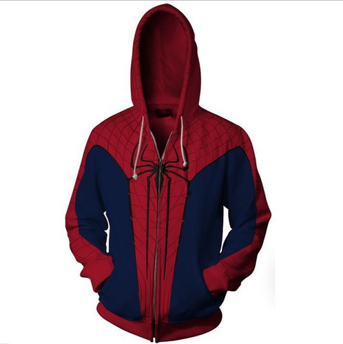 2022 The Amazing Spider-man Sudadera 3d Con Cremallera