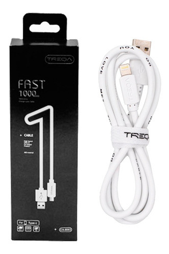 Cable Datos Lightning Compatible iPhone iPod iPad Treqa Gmd Color Blanco