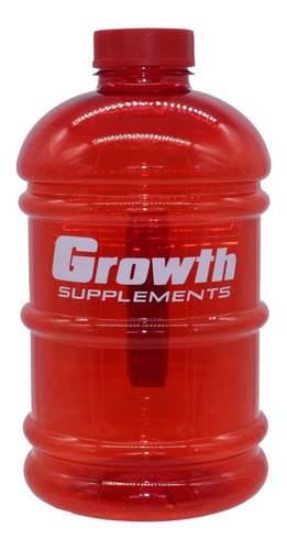 Growth Supplements galão 2 litros cor vermelho Bpa Free