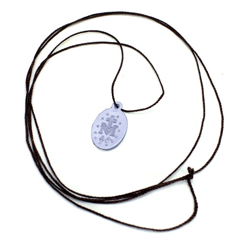 Imagem 3 de 3 de Novena Medalha Milagrosa + Medalha C/cordão Pt - 5 Unidades