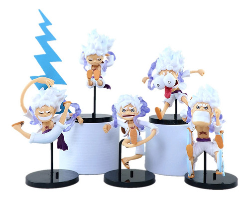 Figura Luffy One Piece Set X5 Gear 5 Dios Del Sol Nika Anime