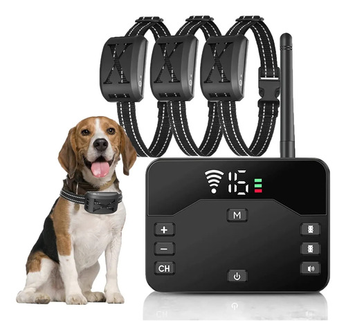 Cerco Invisible Para Perros Inalambrico Con 3 Collares