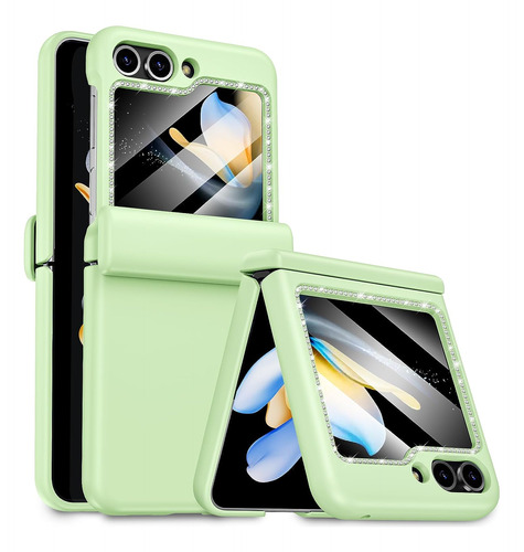 Funda Samsung Galaxy Z Flip 5 C/proteccion De Bisagra Verde
