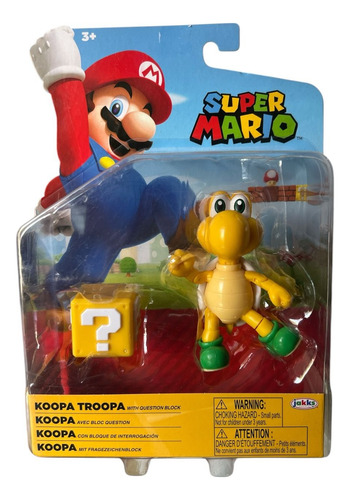 Koopa Troopa 10cm Figura Articulada Cubo - Jackks Pacific