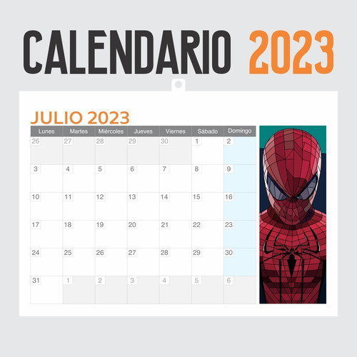 Imagen 3 de 6 de Calendario 2023 Spiderman - Animeras