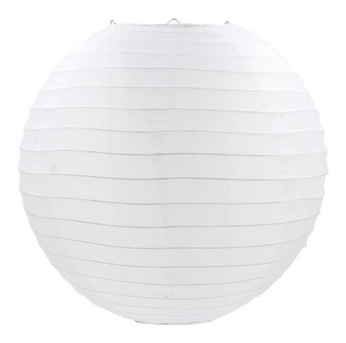 Pantalla De Papel Forma De Globo Lampara China Blanca 30 Cm