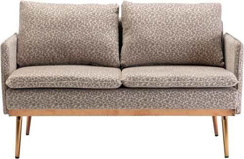 Mini Sofa De 55p Moderno Tela Color Grisleop Marca Calabash